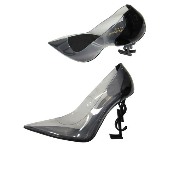 Saint Laurent Black and Clear Heels - Picture 5 of 10